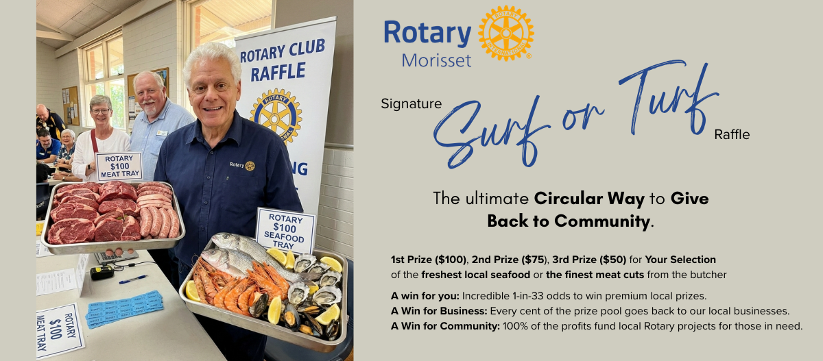 RaffleTix | Rotary's Signature Surf or Turf Raffle # 2601