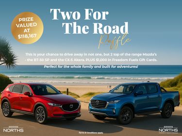 Mazda BT50 SP and Mazda CX-5 Akera PLUS $1000 in Freedom Fuels Gift Cards - Hero Image