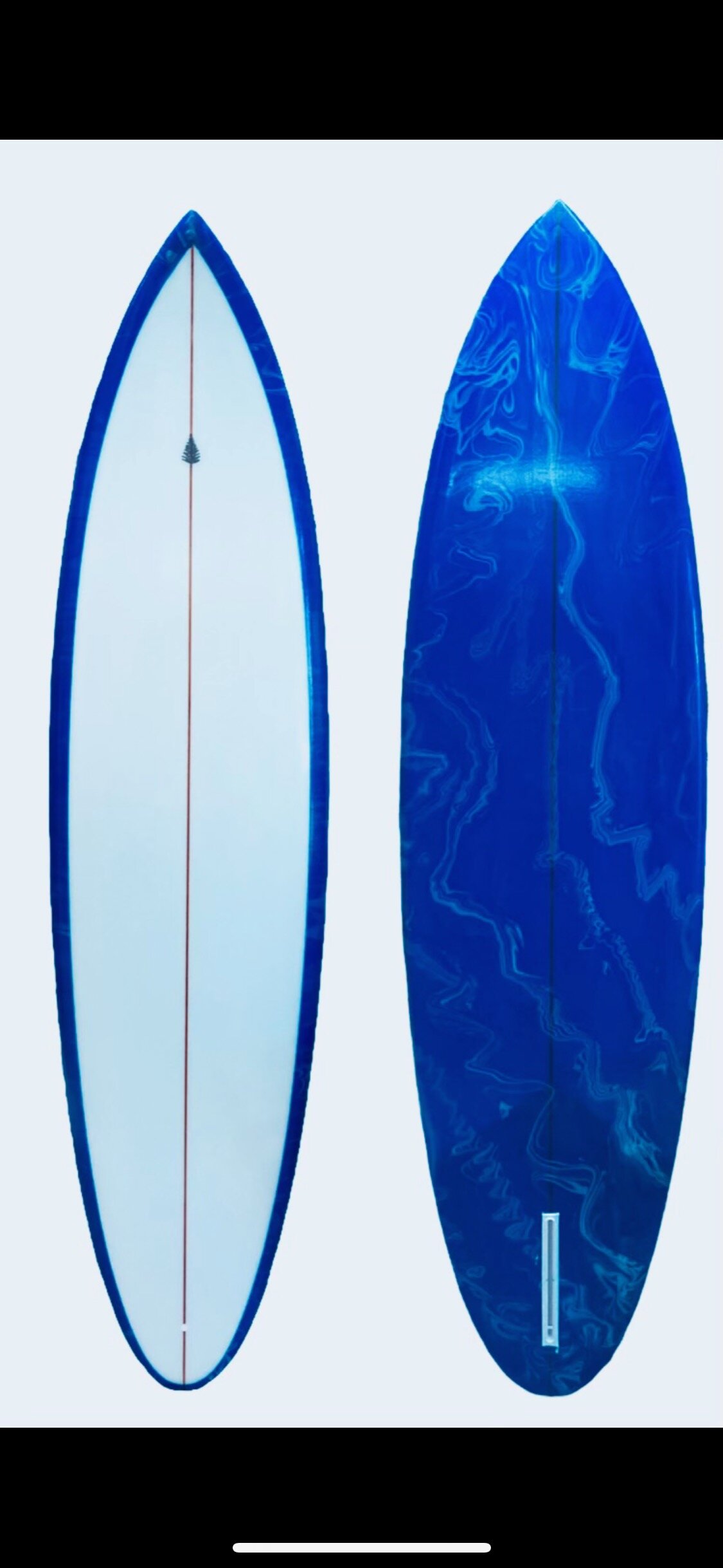7'0 Single Fin Surfboard - Image 1