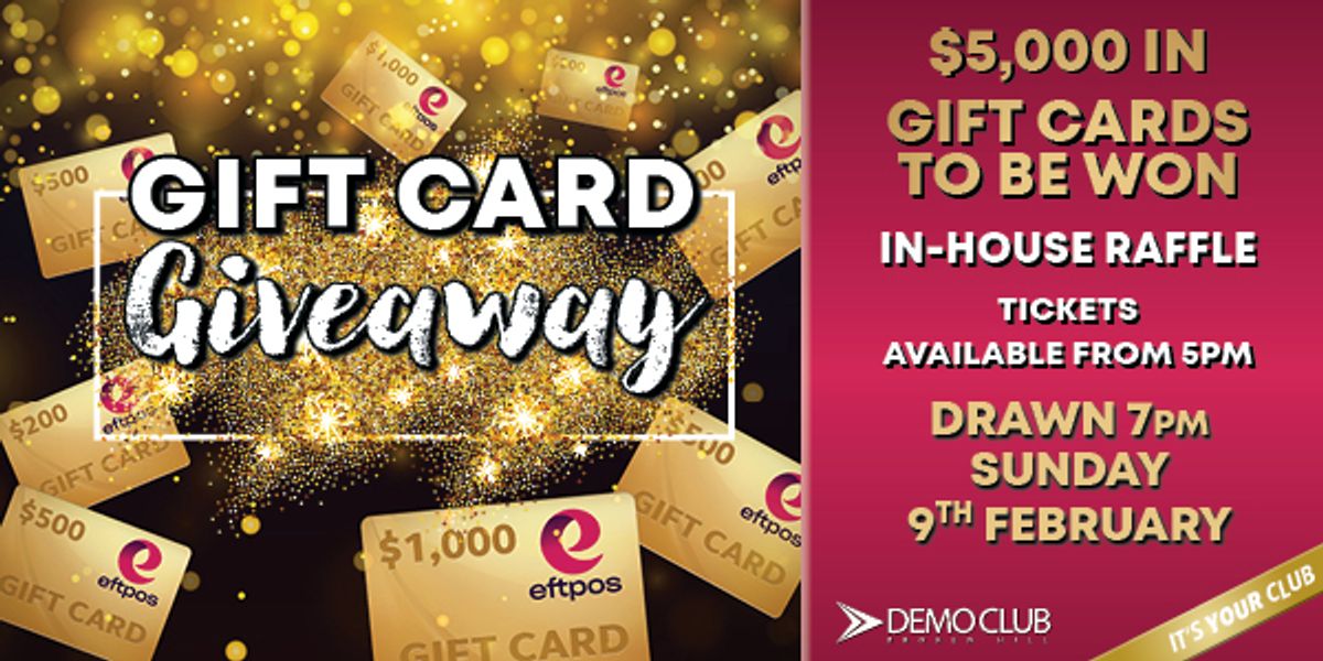 Gift Card Raffle Add RaffleTix | In-house gift card raffle