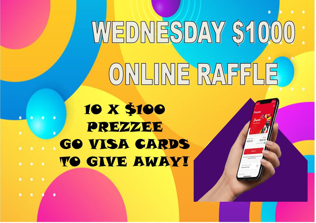 RaffleTix | Wednesday $1000 Online Raffle