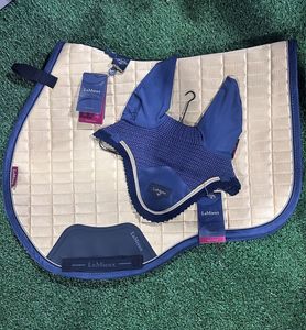 Horseland Toowoomba Lemieux Suede Saddle Pad & Matching Ear Bonnet - Hero Image