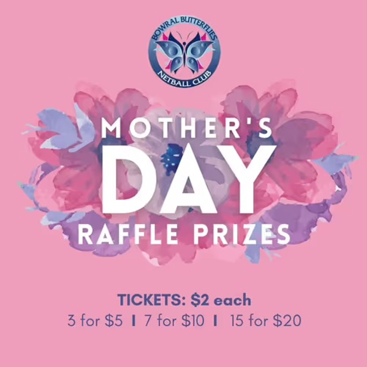 Purdy May Raffle RaffleTix | Bowral Butterflies Mothers Day Raffle 2025