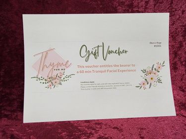 Thyme for Me - Gift Voucher - Hero Image