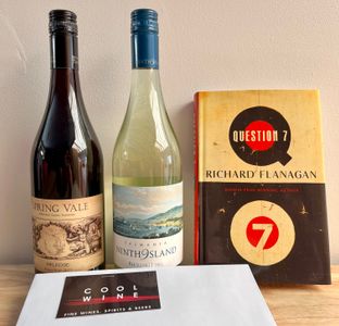 2 Pack Tasmanian Wine + voucher + signed Richard Flanagan book - Kindly donated by Cool Wine - Hero Image