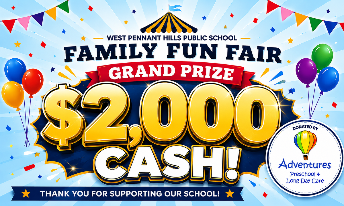 $2000 Cash - Donated by Adventures Preschool and Long Day Care - Hero image