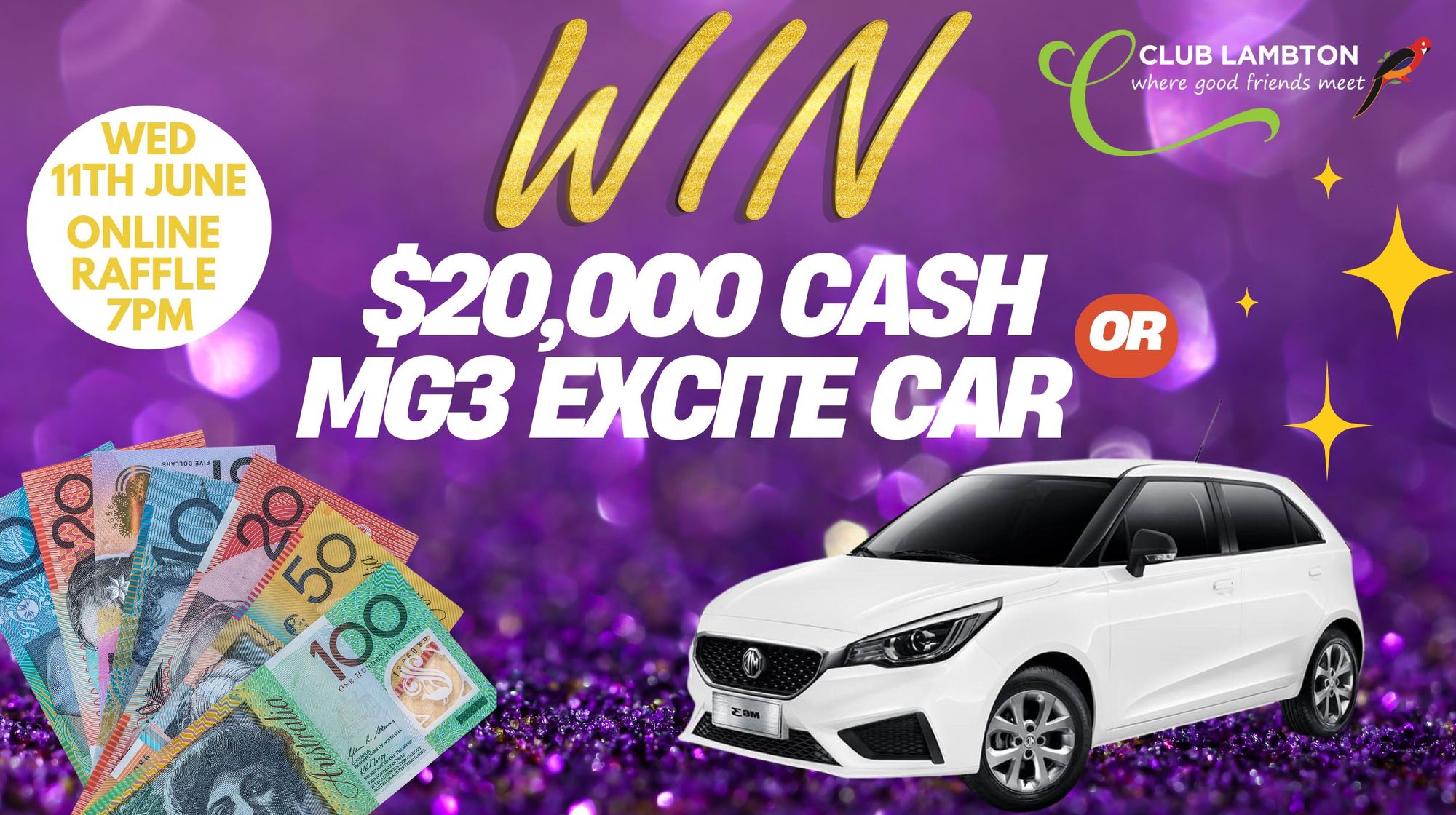 RaffleTix | $20,000 Cash or MG3 Excite Car Online Raffle