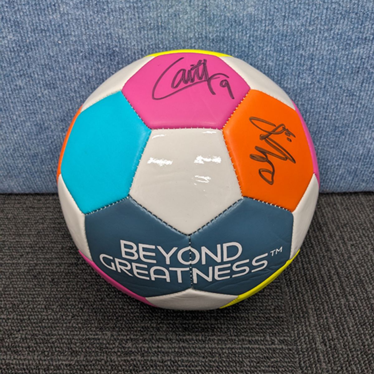 WWC23 Football Signed By Caitlin Foord 9 and Alanna Kennedy 14 - Hero image