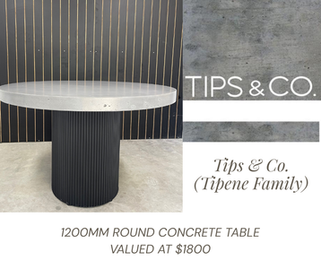 Tips & Co. 1200mm Round Concrete Table - Hero Image