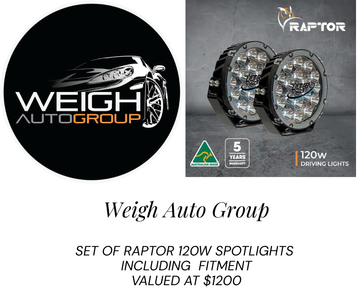 Weigh Auto Group - Raptor 120 watt Spotlights - Hero Image