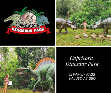 Capricorn Dinosaur park voucher and Michelle Landry voucher - Hero Image
