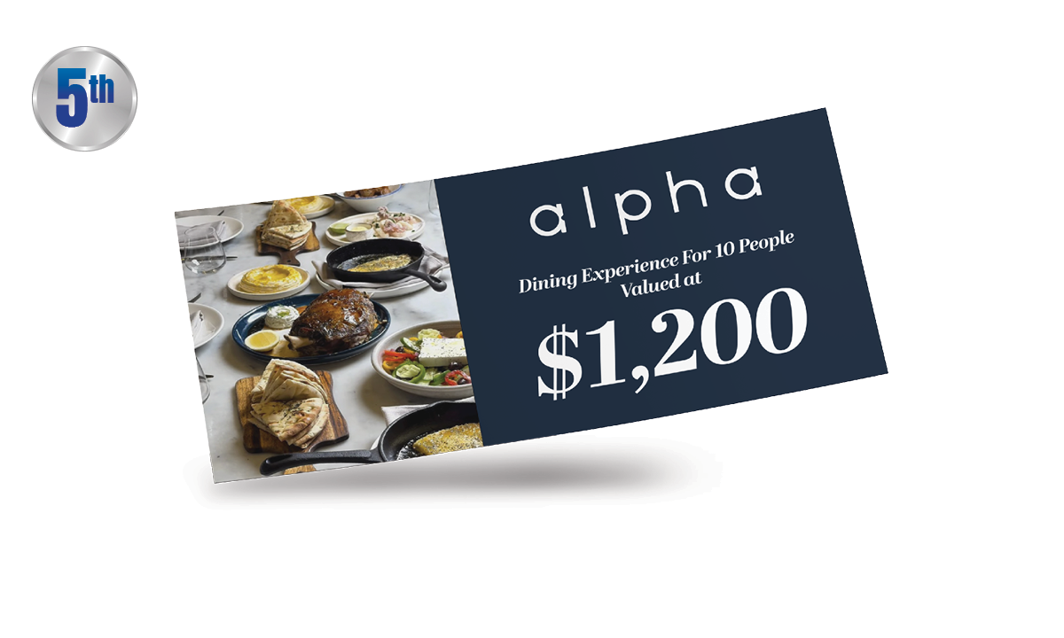 Alpha Dining Experience For 10 People Valued at $1,200 - Hero image