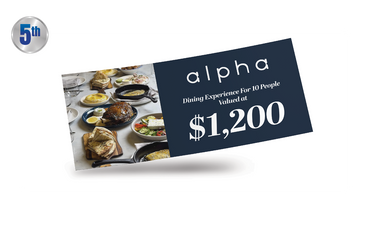 Alpha Dining Experience For 10 People Valued at $1,200 - Hero Image