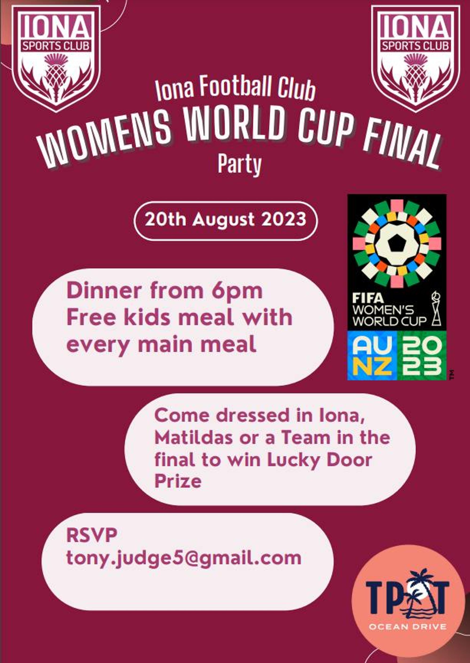 IONA Women's World Cup Raffle