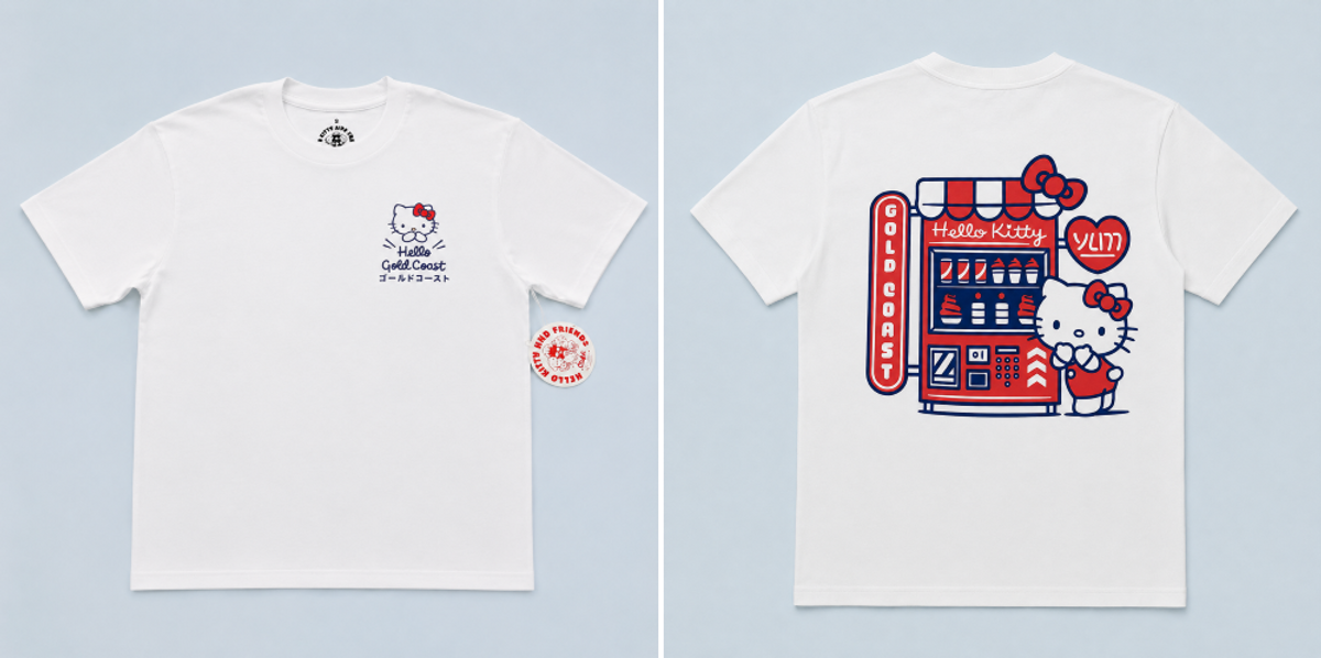 Hello Kitty - Gold Coast Special Edition T-Shirt   [ WHITE / S ] - Hero image