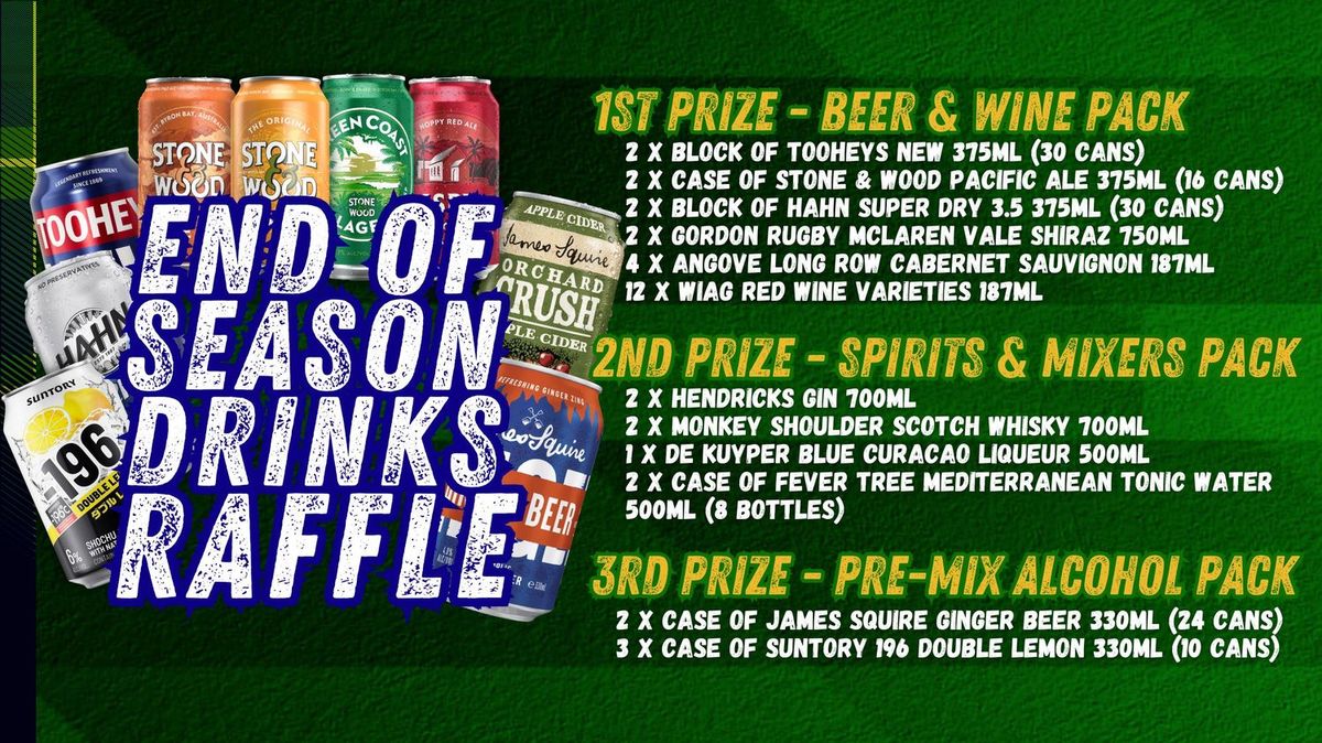 Achol Raffle RaffleTix | Gordon Rugby End of Season Alcohol Raffle