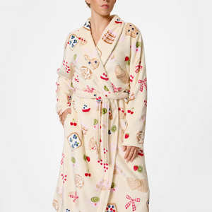 Pastry Club Printed Plush Robe - Hero Image