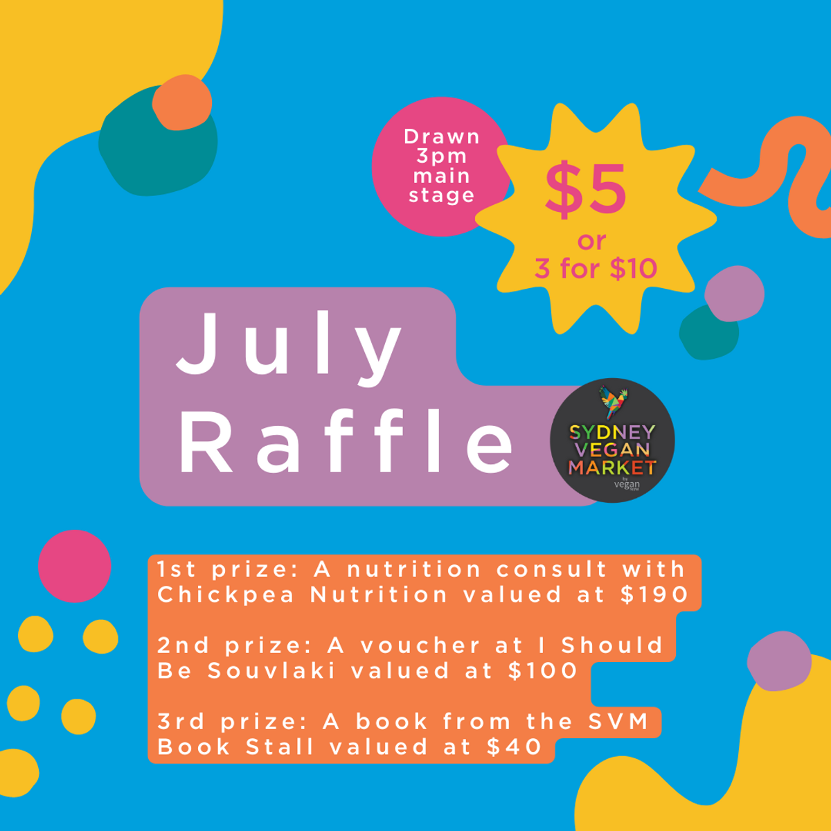 Market Raffle RaffleTix | Sydney Vegan Market RAFFLE for JULY 2022