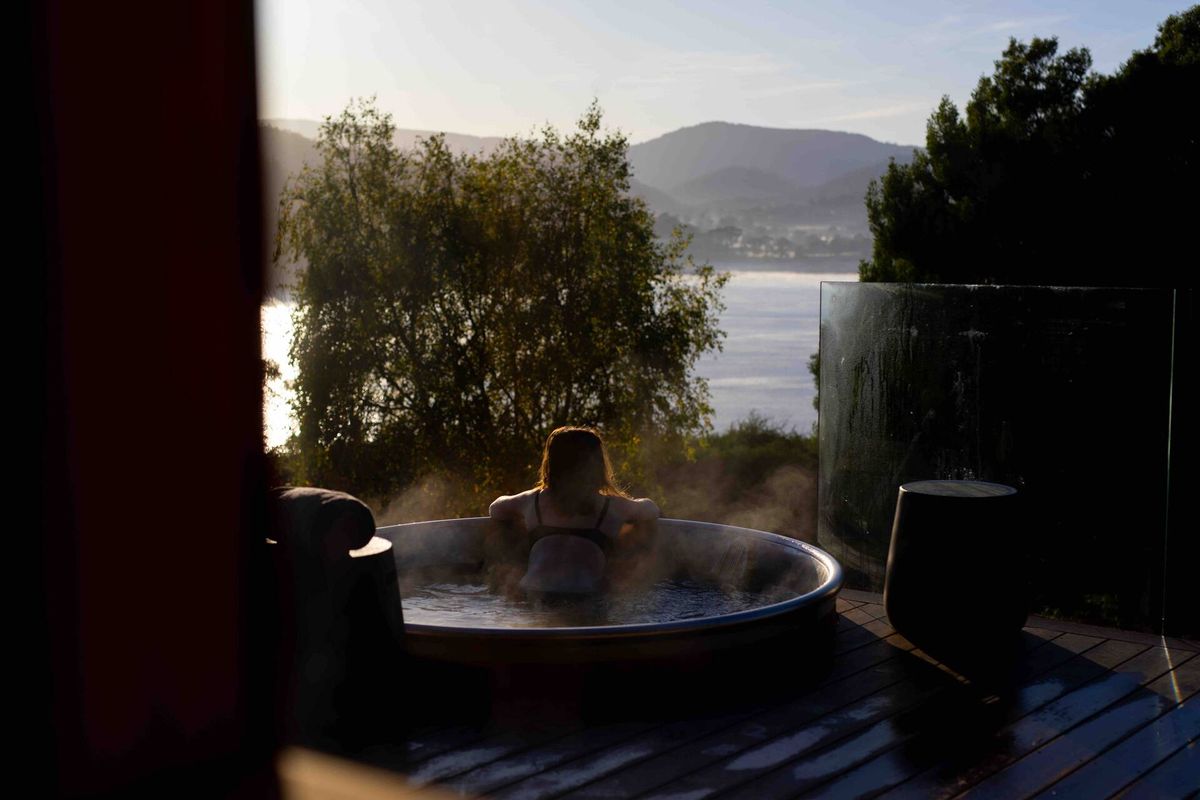 Woodland Bay Retreat – Luxury Huon Valley Retreat w/ Sauna, Hot Tub & Bay Views - Hero image