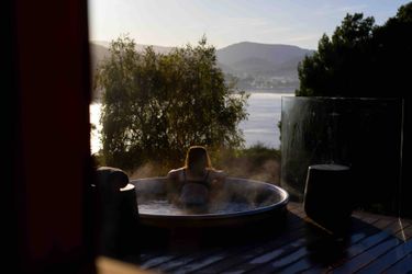 Woodland Bay Retreat – Luxury Huon Valley Retreat w/ Sauna, Hot Tub & Bay Views - Hero Image