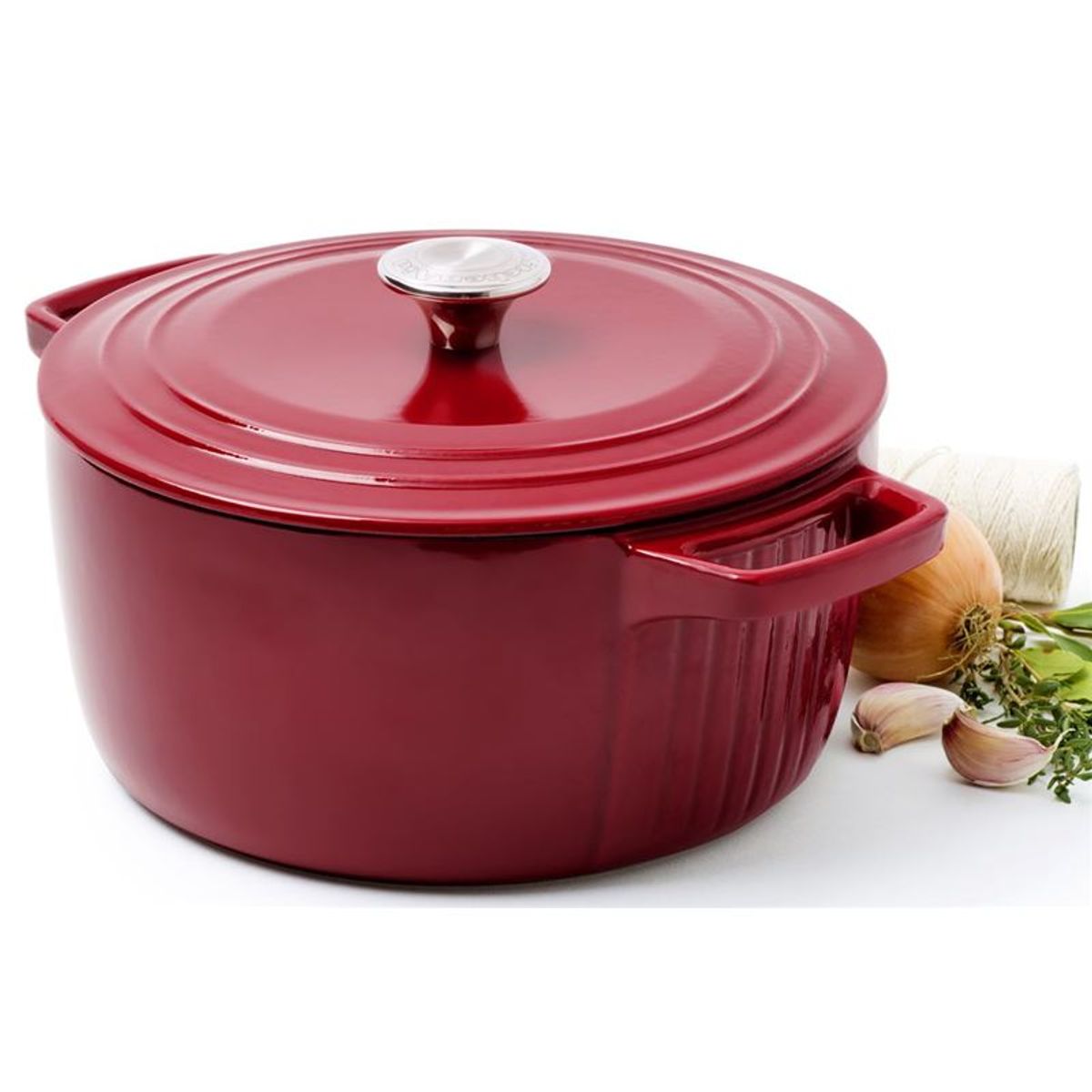 Kitchenaid - Cast Iron 26cm Casserole Red 5.67Ltr - Hero image
