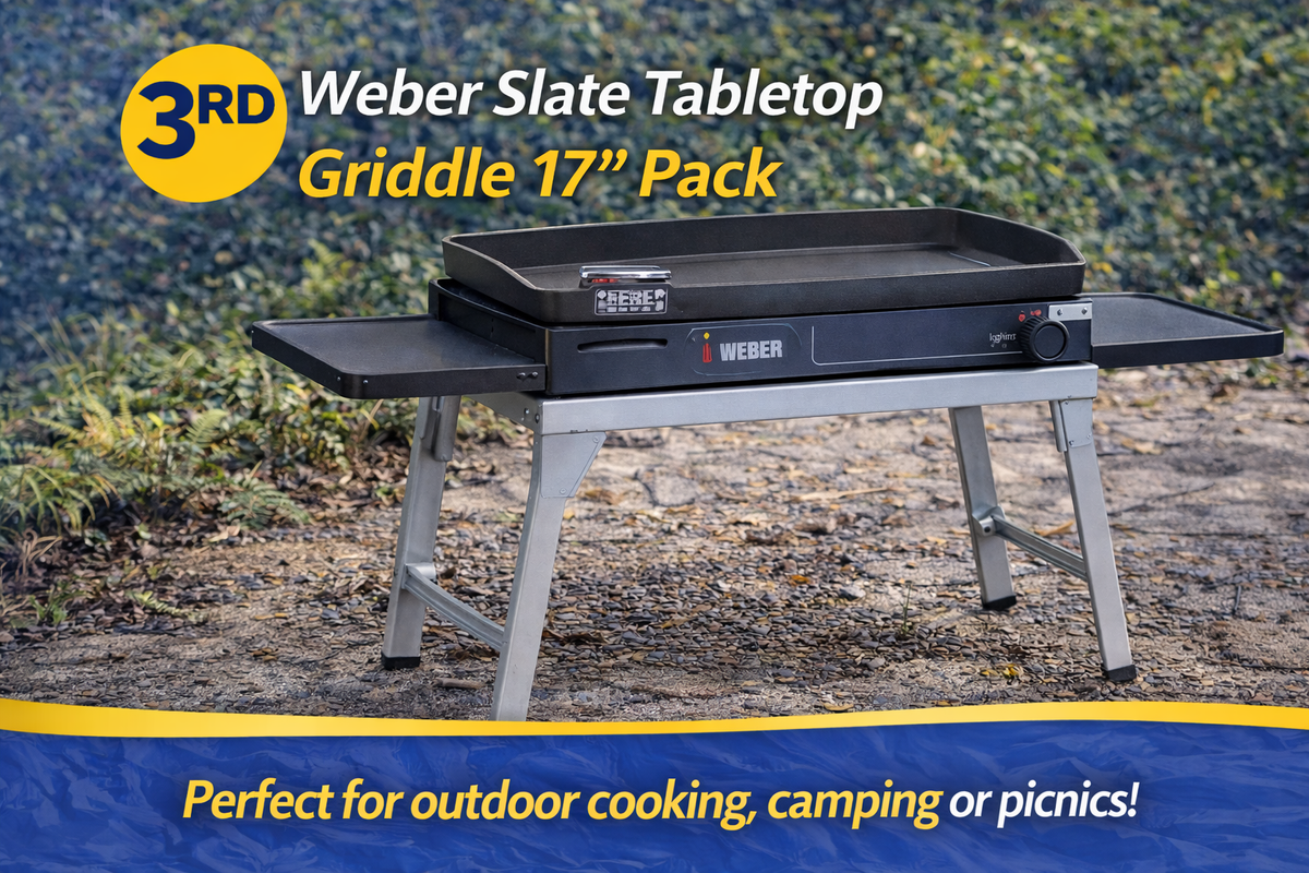 Weber Slate Tabletop Griddle 17" Pack - Hero image
