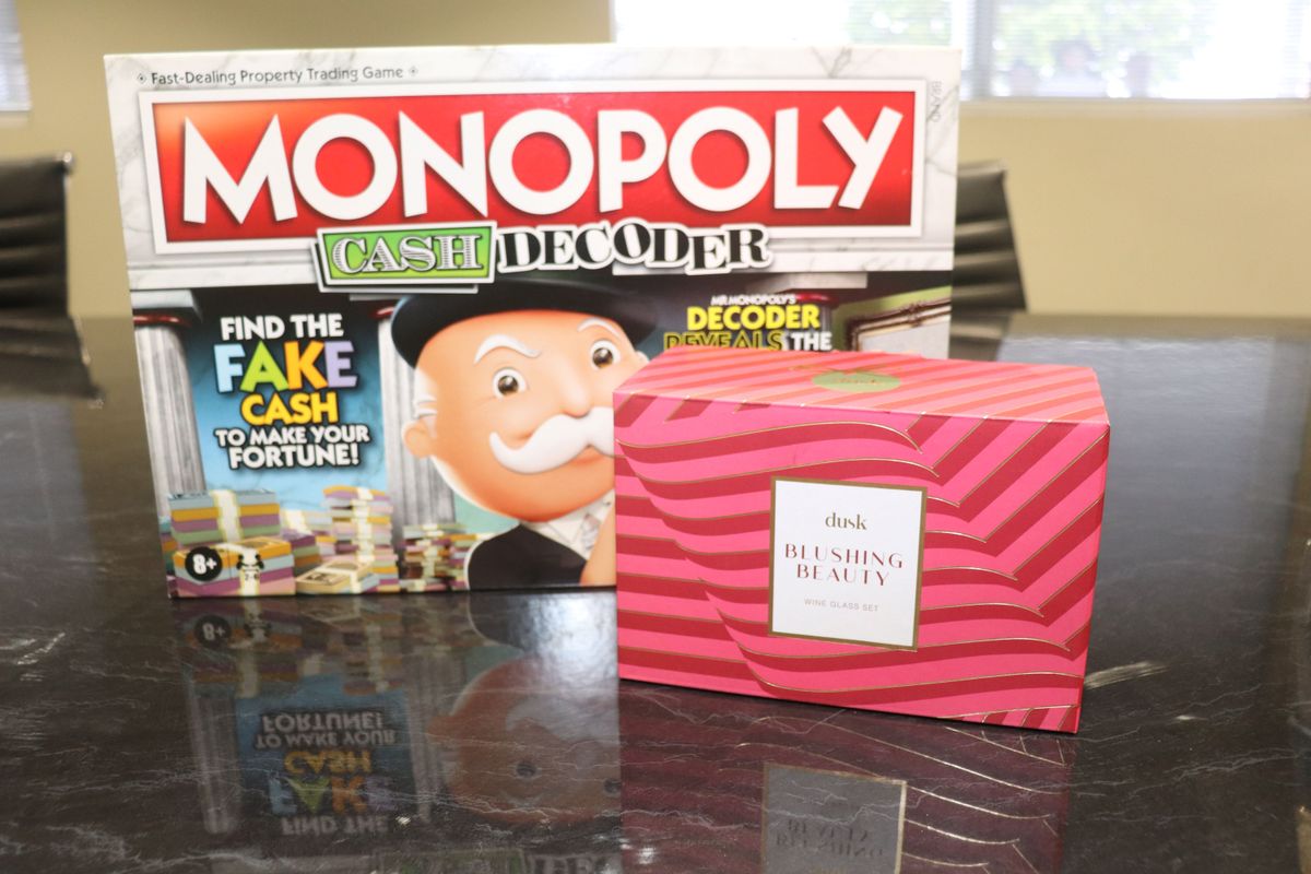 Monopoly Game & Glassware - Hero image