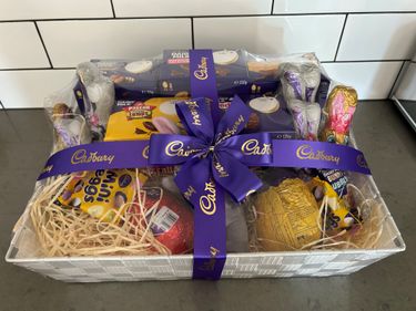 Large Cadbury Easter Hamper & Bottle of Wine - Hero Image
