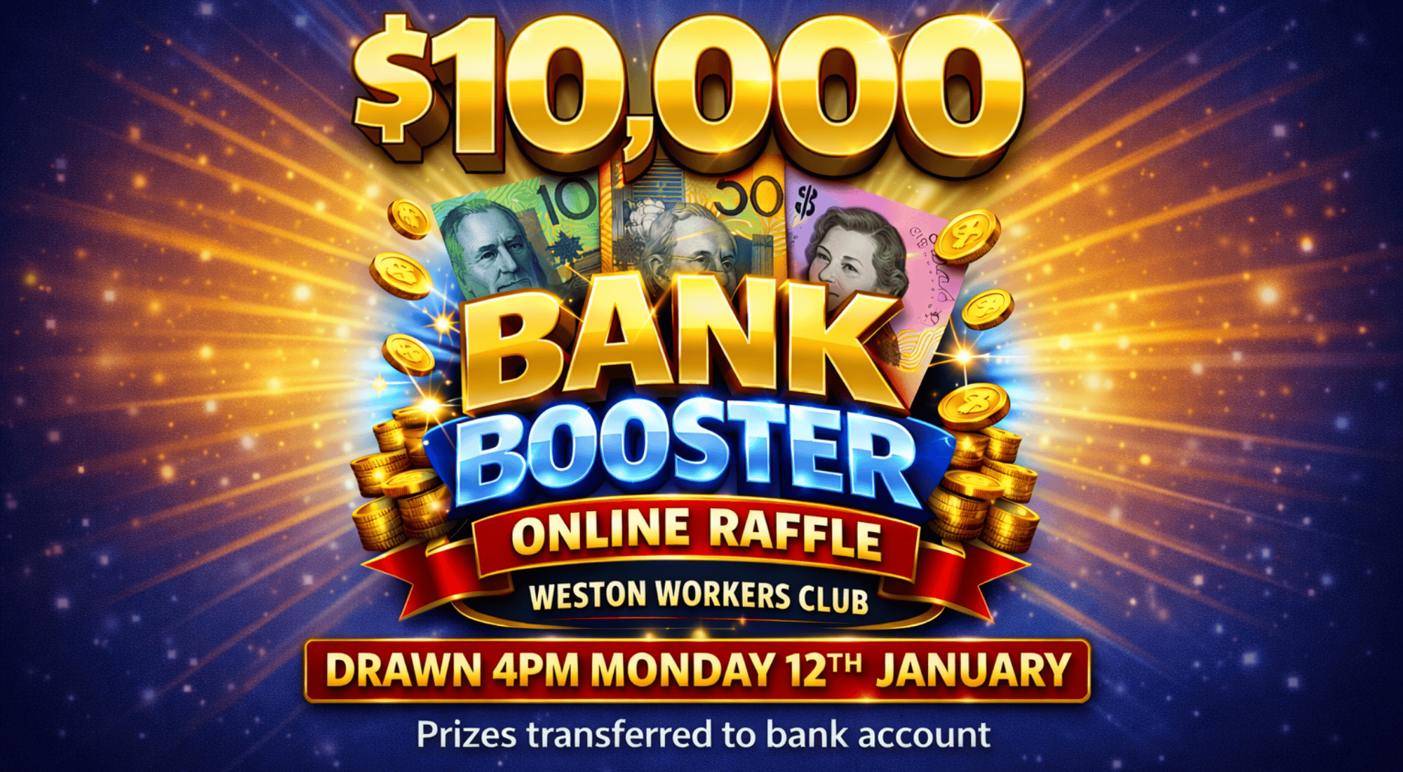 Bank Raffle Promo RaffleTix | Bank Booster $10,000 in Prizes straight to your bank ...