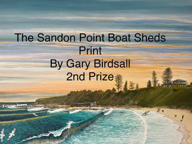Sandon Point Boatsheds by Garry Birdsall - Surf Art - Canvas Print - Hero Image
