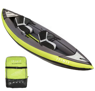Decathlon - Inflatable Cruising Kayak 1/2 Places Green - Hero Image