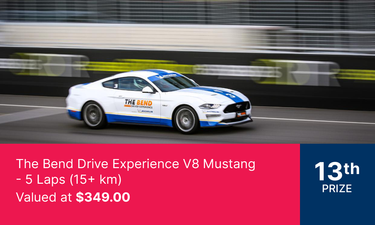 The Bend Drive Experience V8 Mustang - 5 Laps (15+ km) - Hero Image