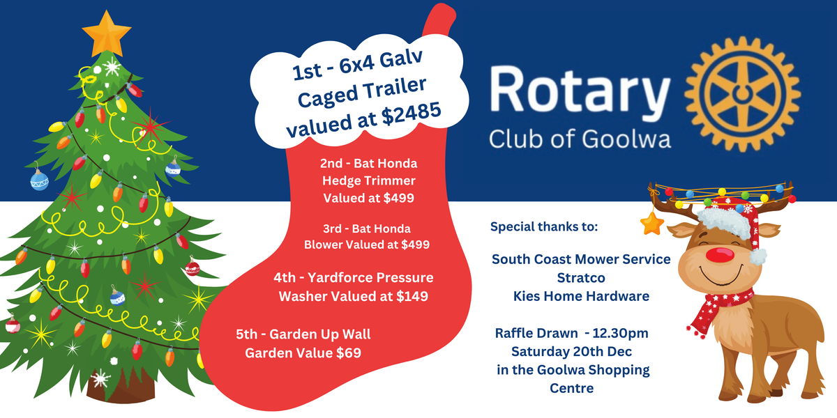 RaffleTix | Rotary Club of Goolwa Christmas Trailer Raffle
