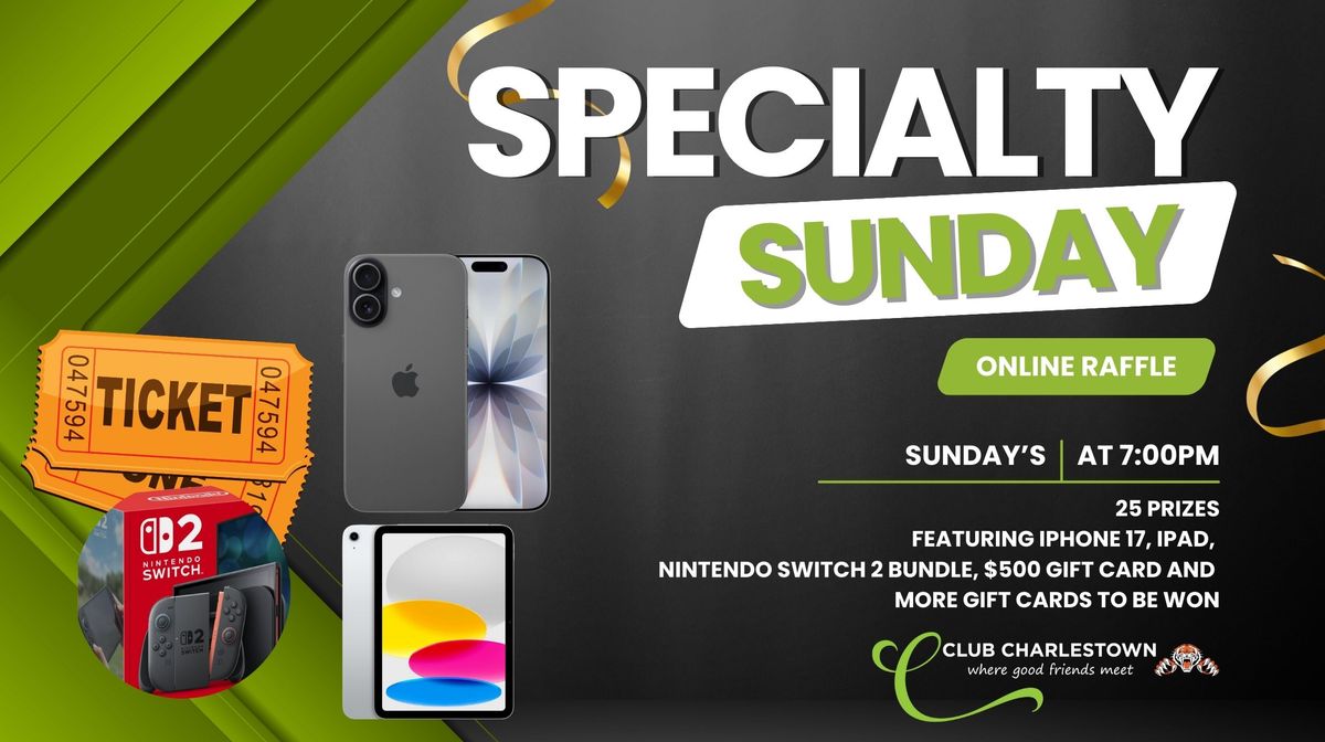 RaffleTix | Sunday Specialty Online Raffle