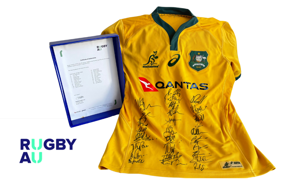 2018 QANTAS Wallabies Signed Jersey - Hero image