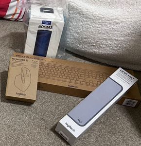 Technology Prize Pack (#2) Boom 3 x 1  - MX Master3s Mouse x 1   - MX Master Keyboard x 1 - Hero Image