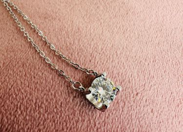 Elegant Moissanite (Popular Diamond Alternative) Necklace - Hero Image