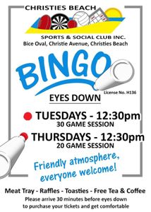 $30 Bingo Voucher for the Christies Beach Sports & Social Club - Hero Image