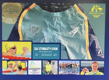 Signed & Framed Commonwealth Swimmers by Zac Stubblety-Cook - Hero Image