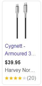 Cygnett 3m USB-C to USB-C Cable - Hero Image