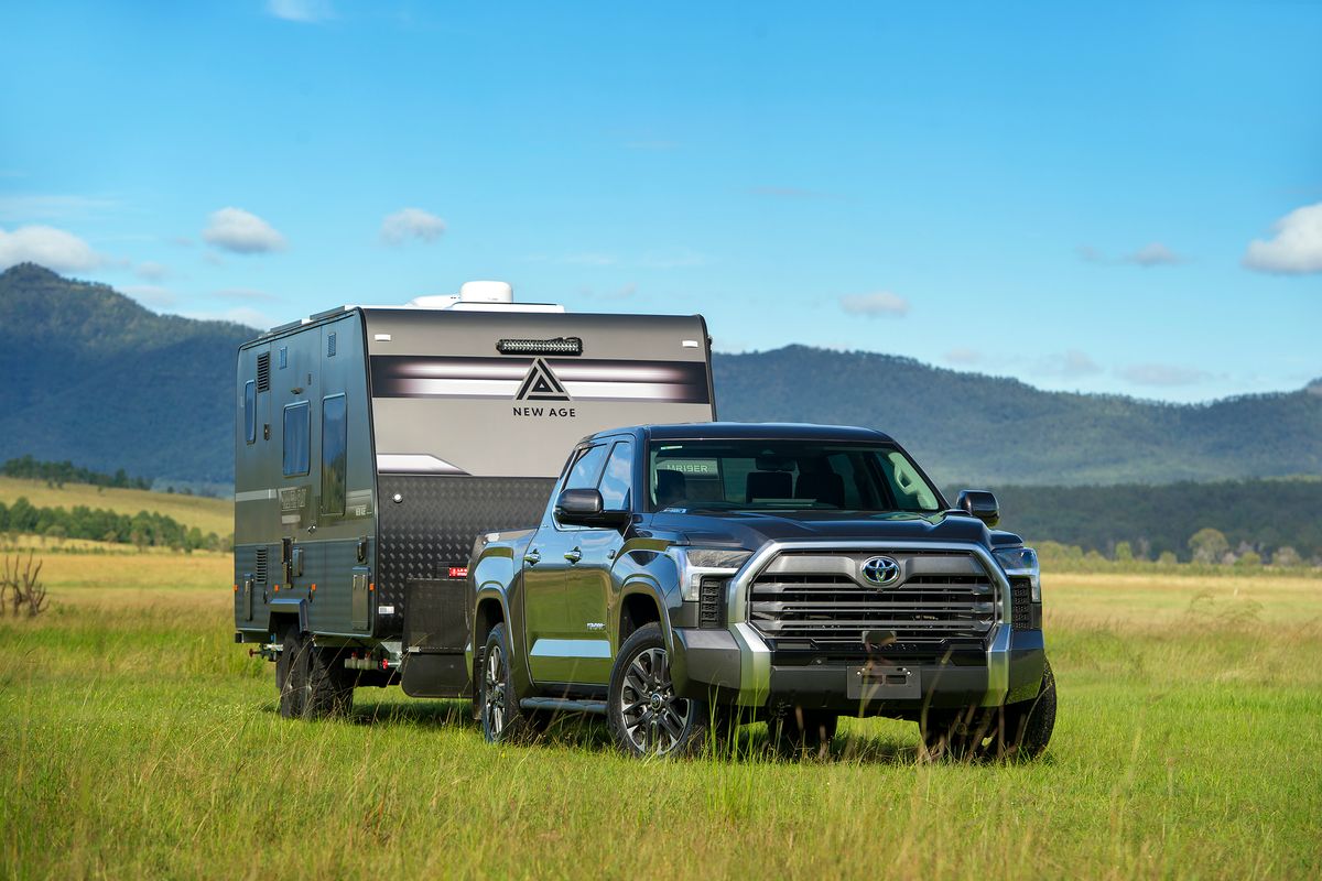 Brand-new Toyota Tundra Hybrid 4x4 and New Age 19ft Caravan - Hero image
