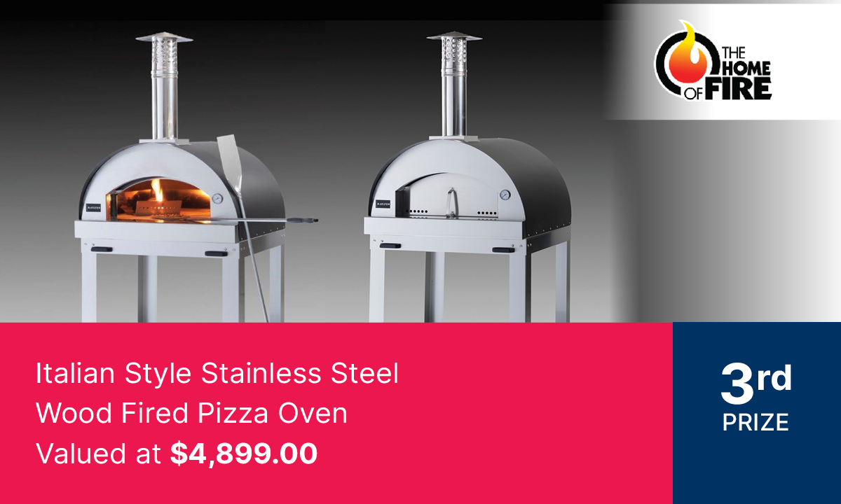 Italian Style Stainless Steel Wood Fired Pizza Oven - Hero image