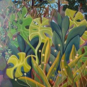 Garden & Cicadas - Oil on Canvas by Kathryn Junor, Torquay - Hero Image