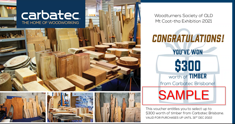 Second Prize - $300 wood voucher from Carbatec - Image 1