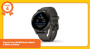 Garmin Venu 2S GPS Smart Watch in Black and Slate - Hero Image