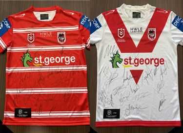 Win one of two 2024 season signed St George Dragons Jerseys - Hero Image