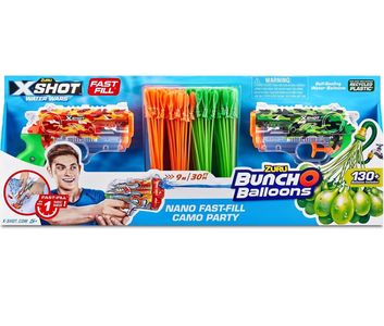 Zuru Xshot Water Fast Fill Skins Nano & Bunch O Ballons Versus Pack - Hero Image