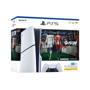 PlayStation 5 (Slim) Disc Console + EA Sports FC 26 Bundle - Hero Image