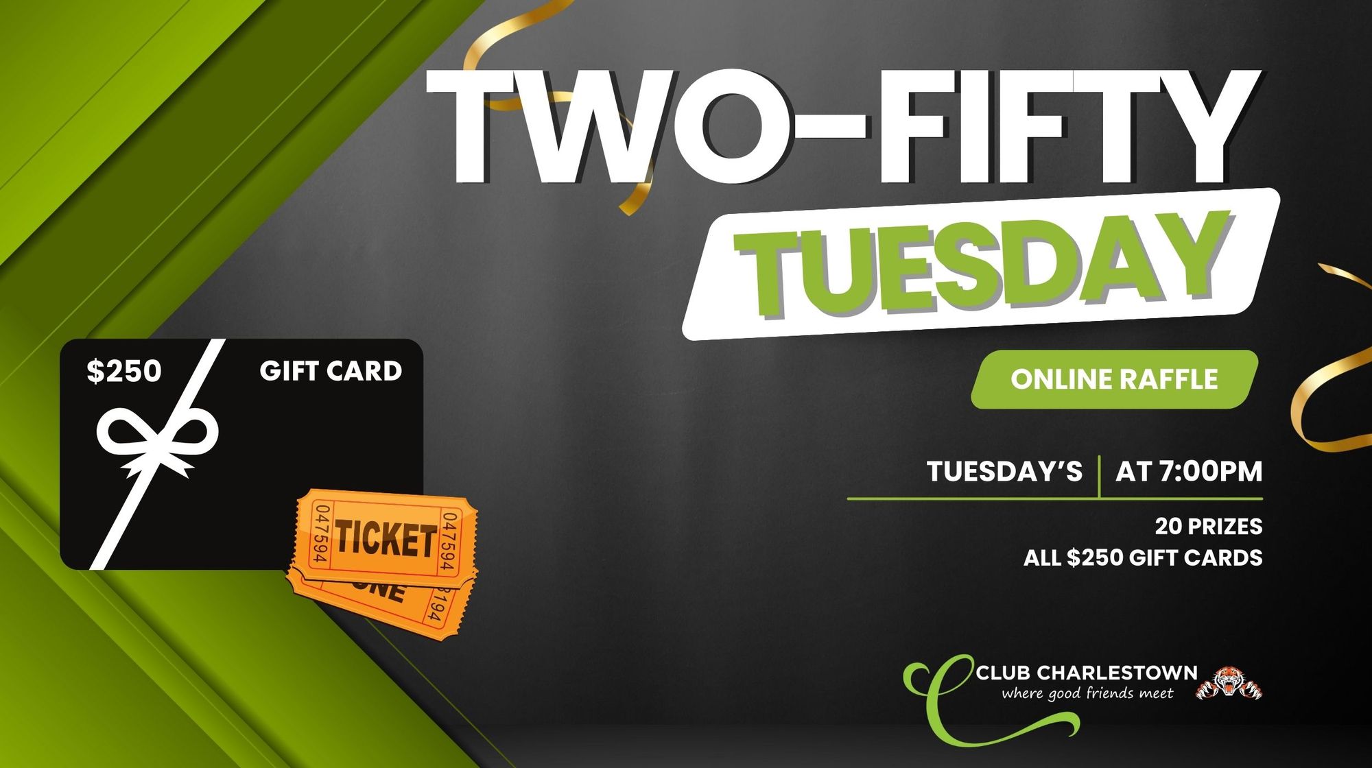 Tuesday Raffle RaffleTix | Two-Fifty Tuesday Online Raffle