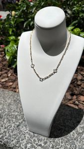 18ct Yellow & White Gold Diamond Necklace With a LOCKTECH Safe - Hero Image